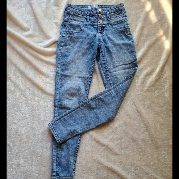 Acid Wash Skinny High Rise jeans - Picture 1 of 8